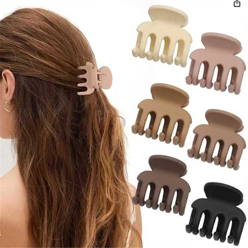 Amazonの人気ヘアクリップセット、シームレスな後頭部つや消し爪クリップ、長方形のサメクリップ、クロスボーダーヘアアクセサリー|undefined