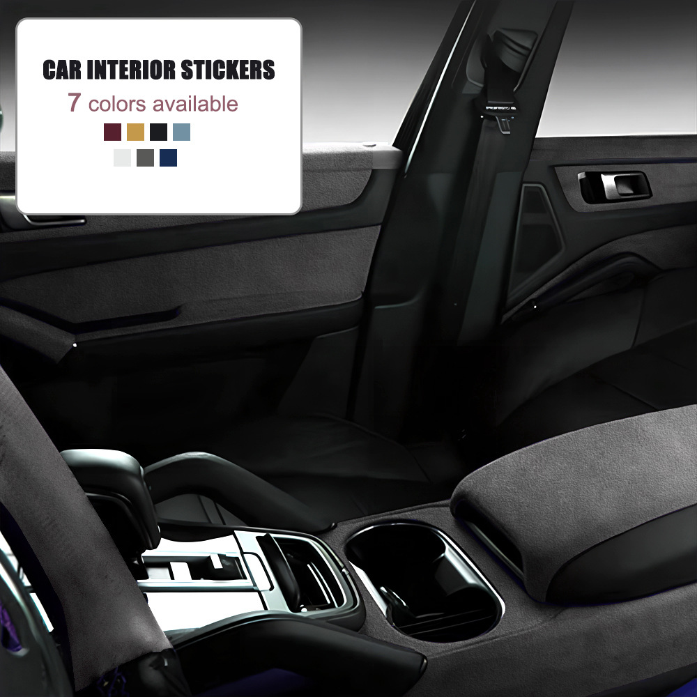 Car Interior Decal Suede Fabric Direct from Manufacturer, Self-Adhesive Personalized Car Wrap Anti-Scratch