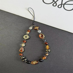 原創串珠設計手機鏈復古手腕ccd掛繩手機鑰匙扣包包掛件掛鏈