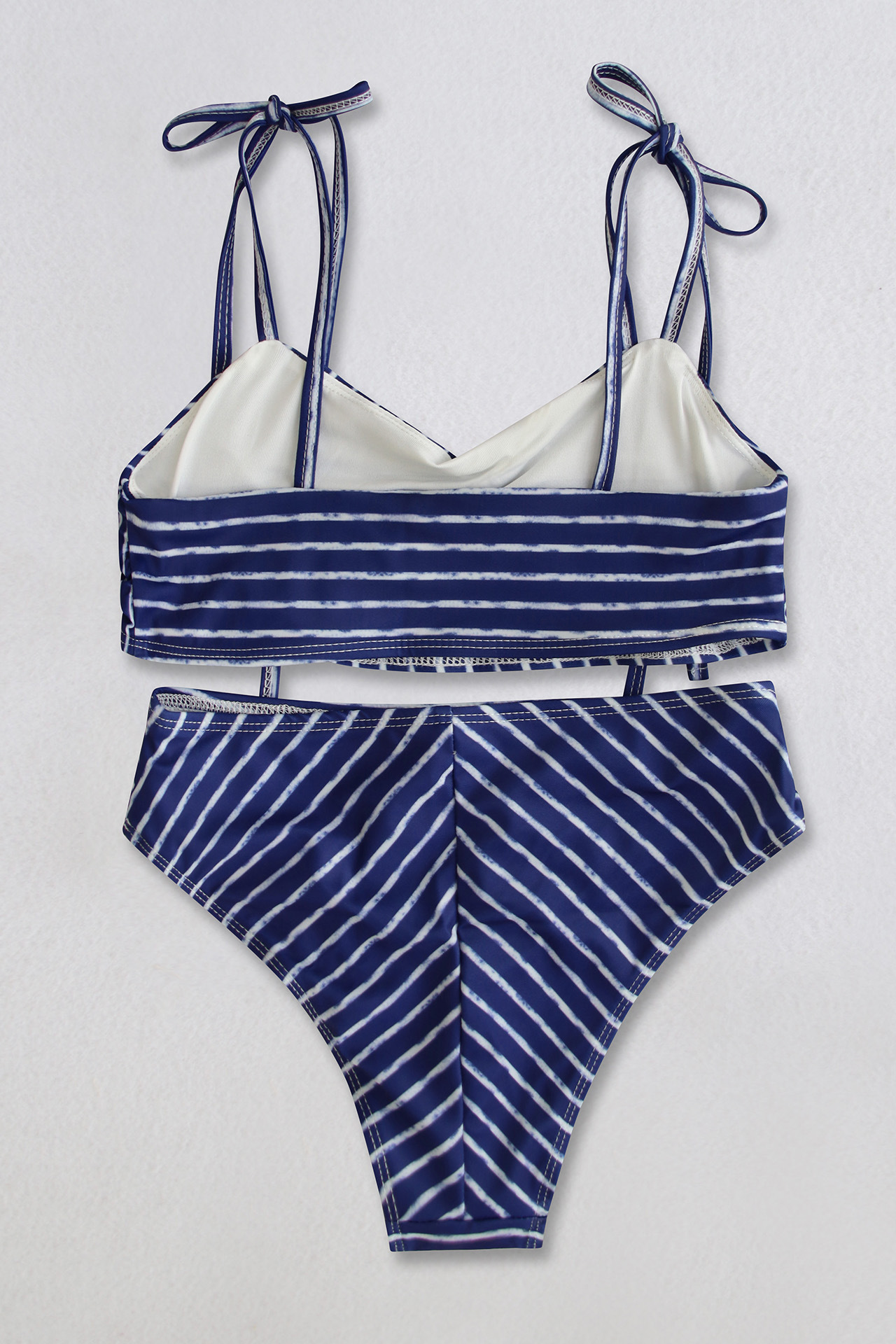 Bikini sin tirantes estampado a rayas azules Nihaostyles vendedor al por mayor de ropa NSLM74444