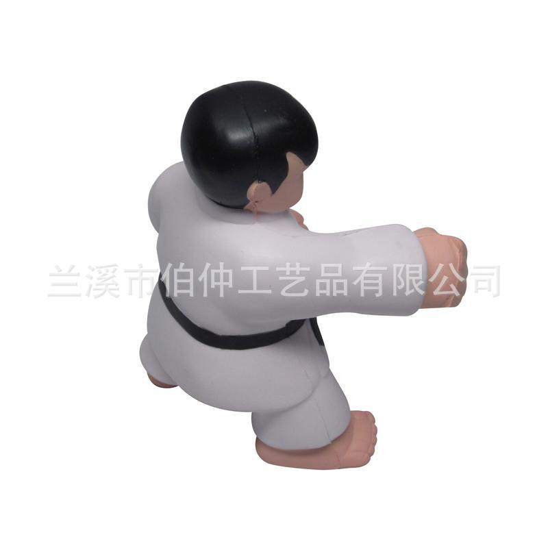 速卖通新款 PU跆拳道公仔pu发泡压力球模型印刷logo装饰用品
