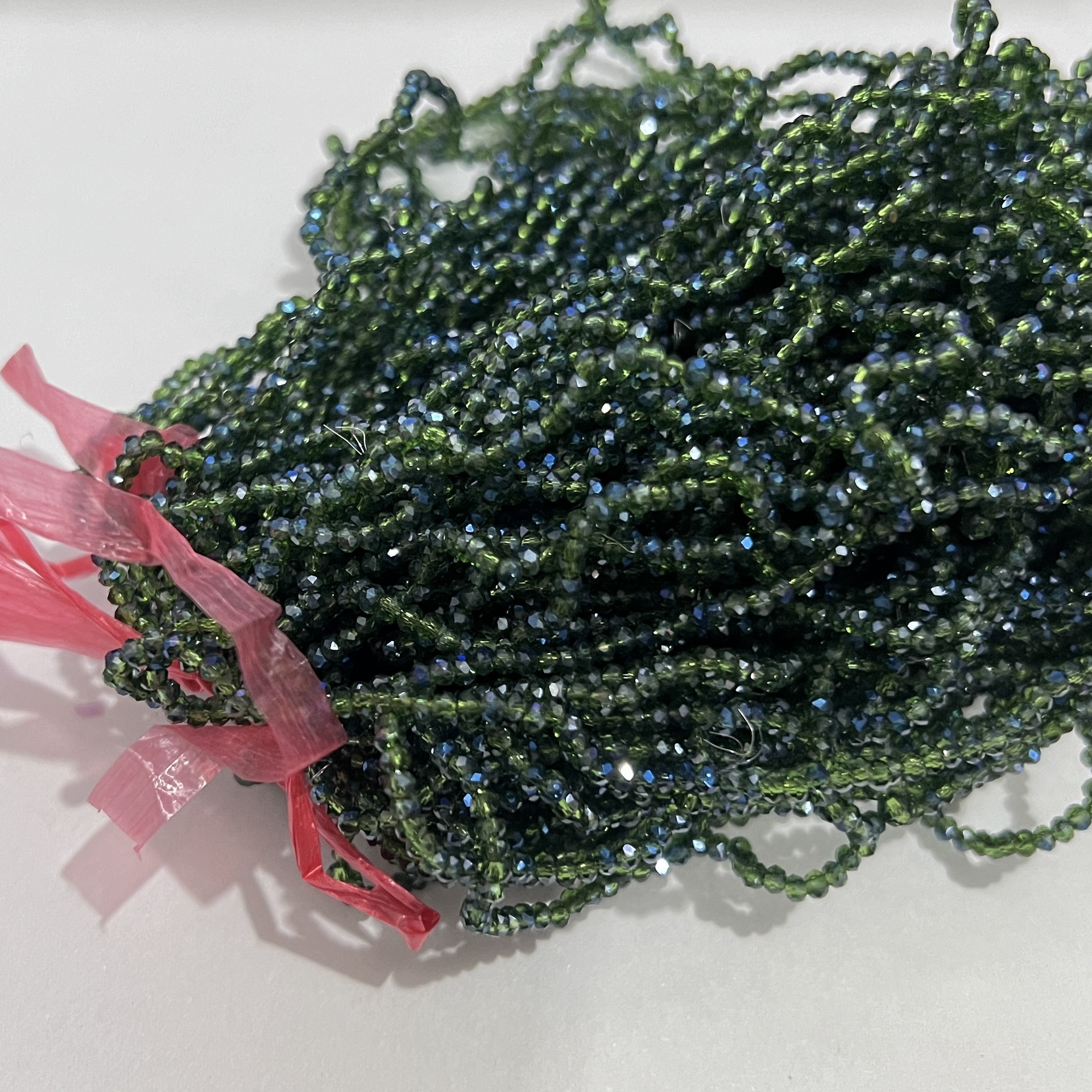 Cuentas planas de 1MM para ruedas de cuentas, cuentas de porcelana AB de alta temperatura, coloridas, transparentes, iridiscentes, facetadas, para pendientes, pulseras, espaciadores y micro cuentas.