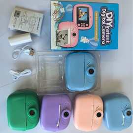 跨境爆款儿童拍立得相机自动打印高清前后双摄录视频照相机AM300