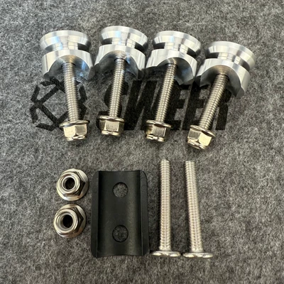 Universal Motorcycle Tail Box Buckle Aluminum – Motosiklet ləvazimatları və aksesuarları - round-rod-single-sided-silver-grooved-aluminum-alloy-buckle