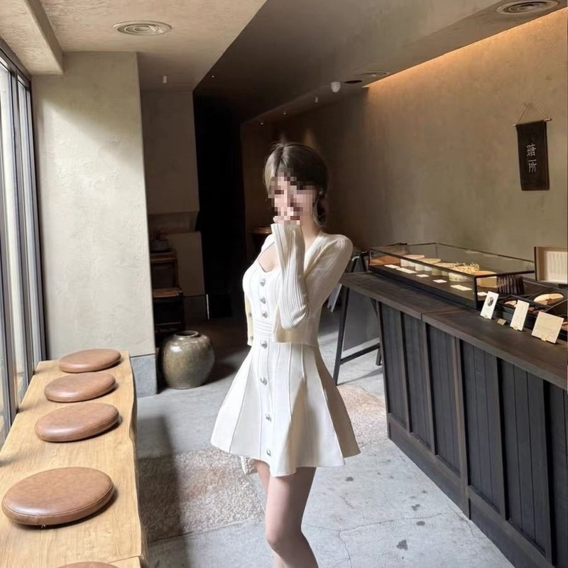 法式轻奢气质甜美百搭设计感收腰显瘦小香风温柔秋冬两件套装|undefined