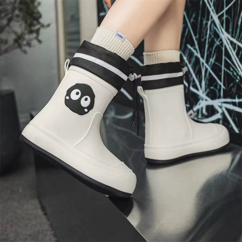 Children's raincoat, non-slip footwear, cartoon cute boots for elementary school students for boys, mid-length, for teenagers, family style