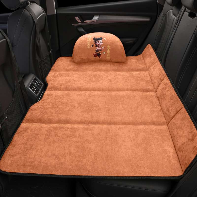 車載用シェニール折りたたみベッド、汎用エアレス車用寝具、後部座席用睡眠グッズ、折りたたみ式マットレス|undefined