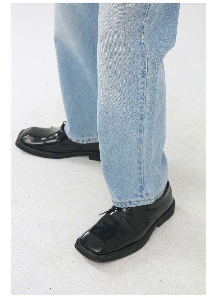 Quần jean nam ống thẳng lửng 9 tấc cạp vừa phong cách Hàn Quốc — Màu xám, Màu đen, Xanh denim, Xanh lam đậm chi tiết 21