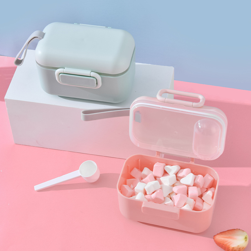 Compartmentalized Portable Milk Powder Box, Baby Supplies, Travel Milk Powder Storage Container, Storage Jar, Baby Food Supplement Box, Sealed