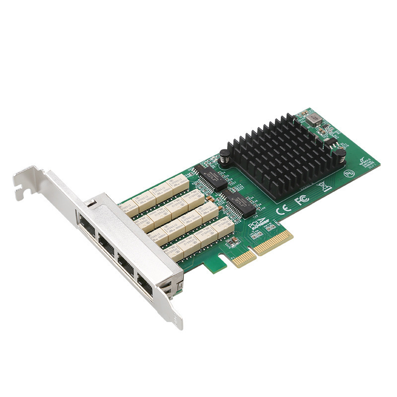 PCIe4X 1G I350 Server Network Card Four GiGabit Bompass Power Off Bypass StraiGht-throuGh Network Card PCIe4X 1G I350 Server Network Card Four GiGabit Bompass Power Off Bypass StraiGht-throuGh Network Card