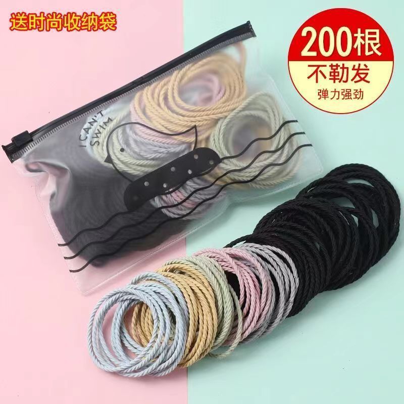 새로운 고탄성 고무 밴드 여성용 헤어 로프 머리 장식 튼튼한 머리카락은 간단한 헤어 밴드 공장 직접 공급