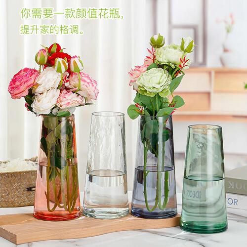 Nordic ins style simple gold painted glass vase hydroponic flower arrangement home living room entrance cabinet water culture creative