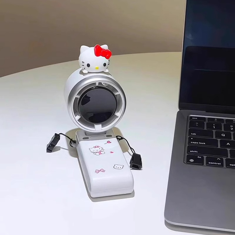 哈喽kitty涡轮风扇学生上课静音手持小型usb风扇户外随身散热扇|undefined