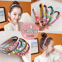 兒童卡通帶齒防滑發箍碎發整理神器寶寶壓發發卡小女孩髮夾髮飾女