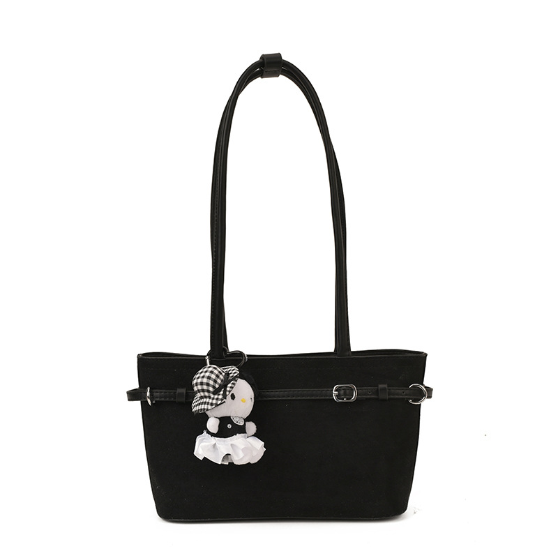Otoño y invierno retro gamuz de hombro bolso de brazo para mujeres de viaje versátil bolso de mano simple 2025 nuevo bolso