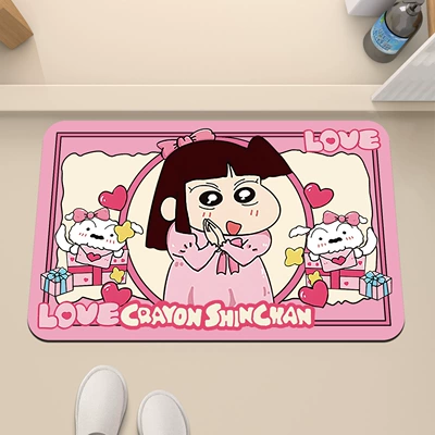 Avtomobil döşəmə paspasları, Cartoon Dopamine Crayon Small New - pink-edged-love-3040