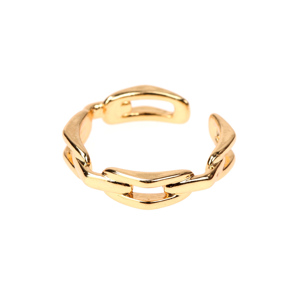 Simple Irregular Cross Chain Ring display picture 11