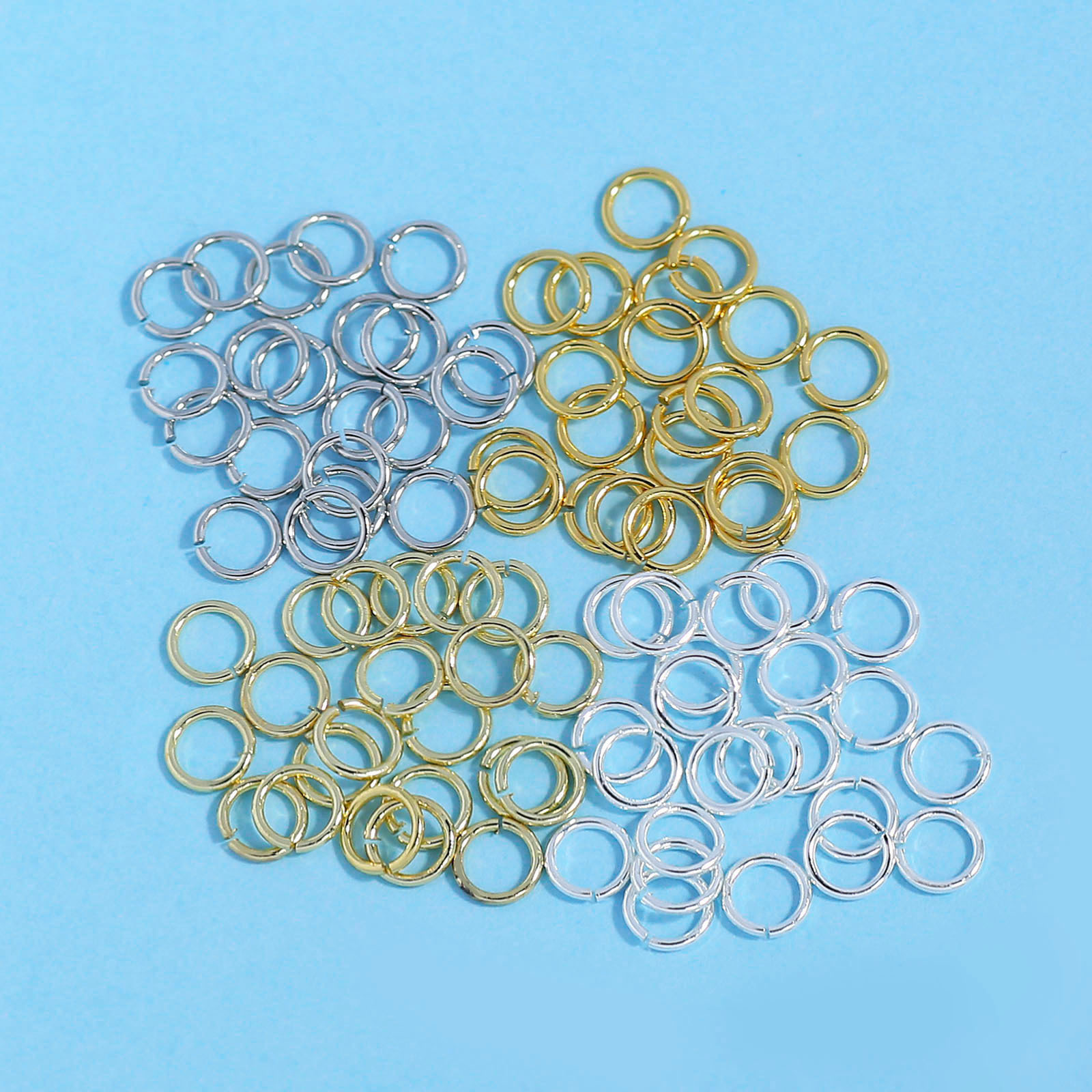 Rings for jewelry and fashion accessories, golden color, 4mm