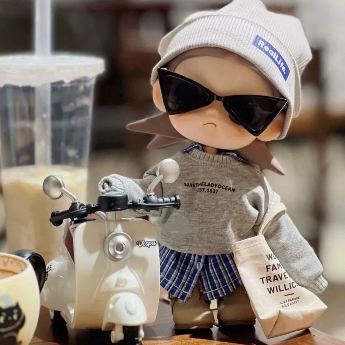 Zsiga Baby Clothes Dream Place 1/8 Movable Doll Clothes Sister Gai Plaid Shirt Sweatshirt Baby Cloth Doll Clothes