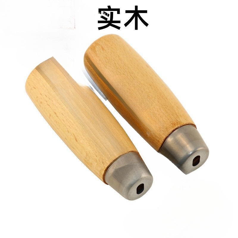 圆菜刀柄穿心刀柄实木菜刀把老铁刀替换手柄手工木柄细刀尾麦太保