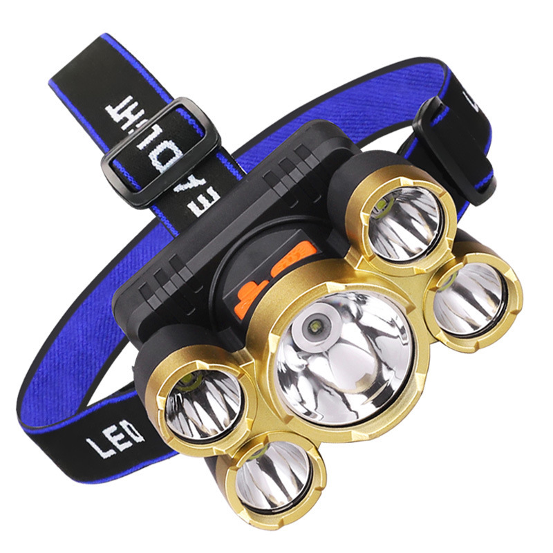 De gran diámetro recargable LED de emergencia de pesca nocturna faro fuerte luz de largo alcance faro montado en la cabeza casco lámpara de minero image 7