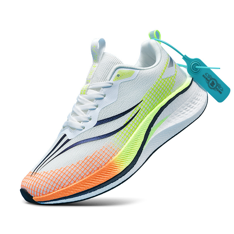 8806 zapatos para correr hombres y mujeres superficie de malla baja transpirable amortiguador ligero primavera y verano zapatos deportivos de tablero de carbono zapatillas de red para correr