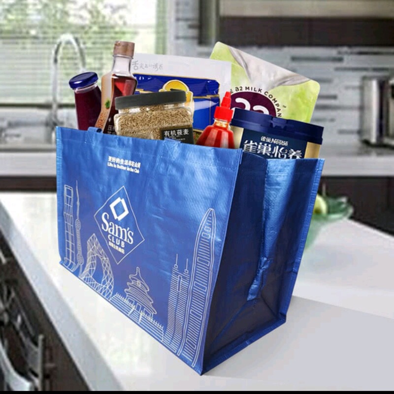 Sam's Club Sam's Club Shopping Bag Eco-Friendly Gift Bag Woven Fabric Large Tote Bag Customized