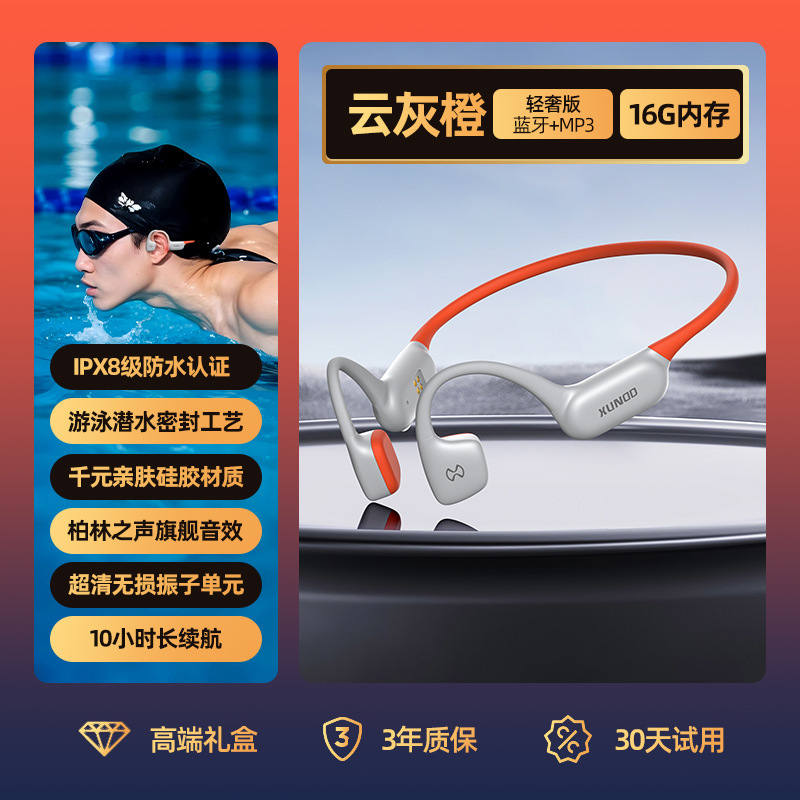 真骨传导蓝牙耳机运动型跑步骑行防水不入耳游泳挂耳式新款SZ|undefined