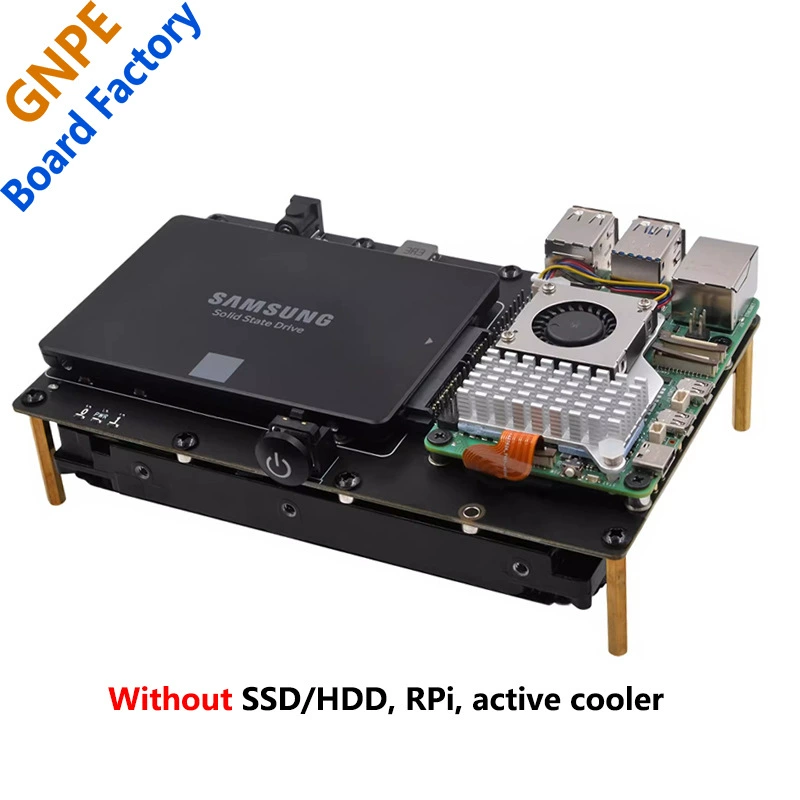 Raspberry Pi 5 X1008 PCIe в SATA, плата расширения интерфейса для двух HDD/SSD