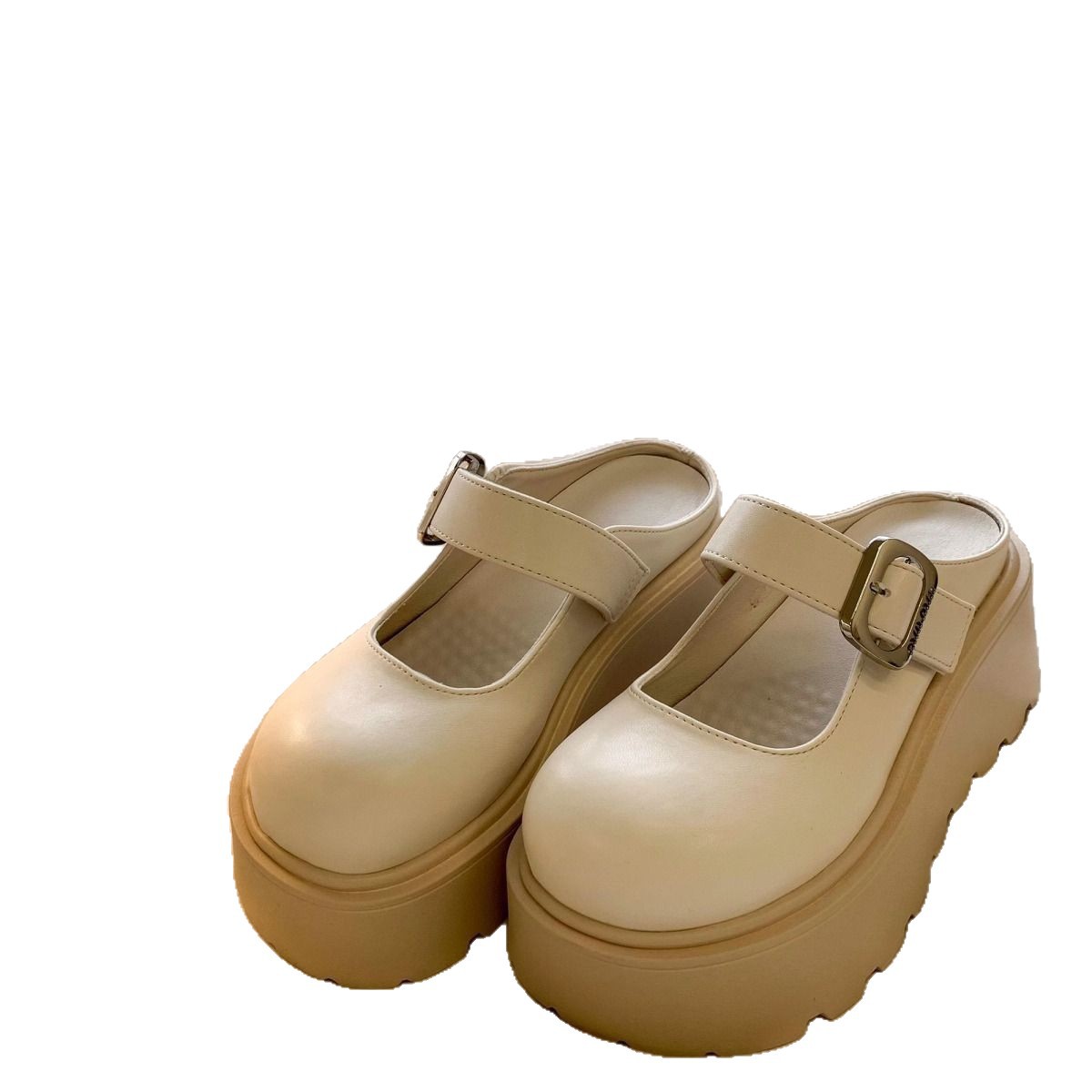 Coreano Fairy Wind Bag Zapatillas 2025 nuevo zapatos de mujer tendencia de moda cabeza redonda altura delgada zapatos de moda