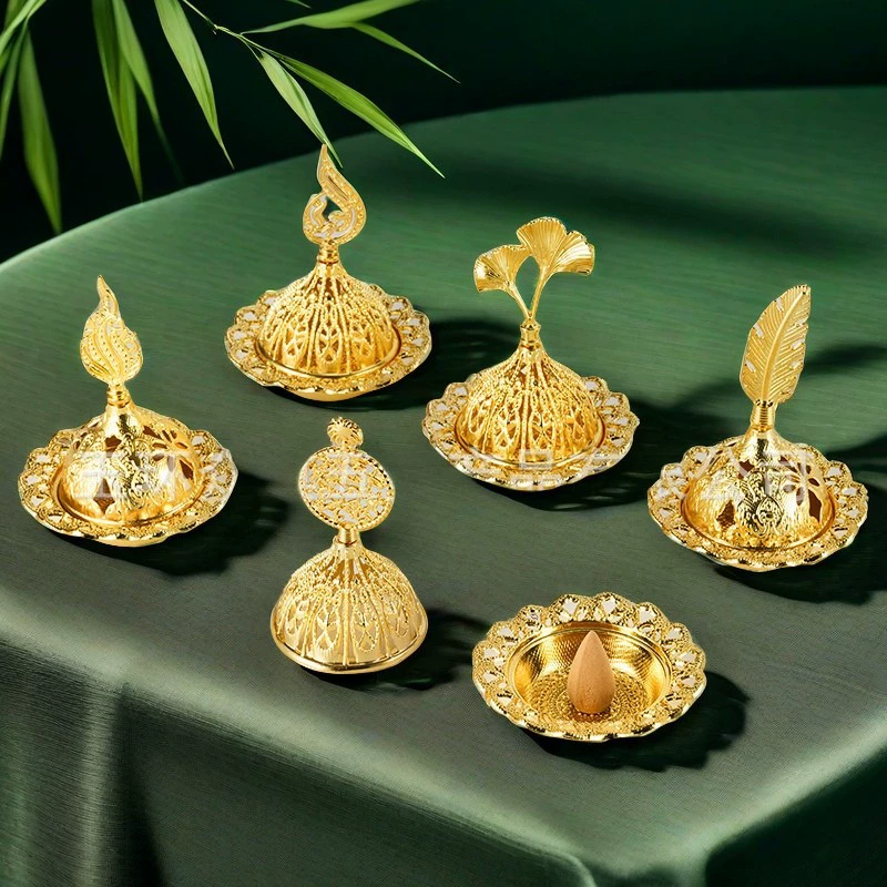 Арабская курильница Золотая курильница для сжигания благовоний Домашняя башня курильница сандаловое дерево трубая Ближний Восток благовоний