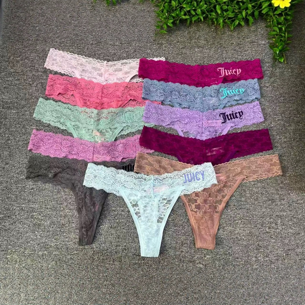 Aliexpress sexy encaje penetrante baja cintura chica alta elástica dama tono de alto valor de stock