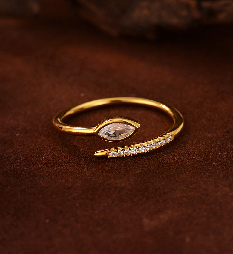1 Piece Quantity Holiday, Daily Occasion 925 Sterling Silver Material 925 Sterling Silver Zircon Geometric Rings 925 Sterling Silver Rings