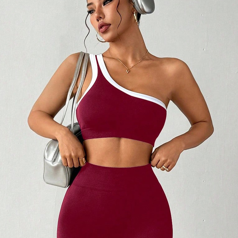 Traje de yoga de punto sin costura transfronterizo traje de yoga de cadera de melocotón elástico y ajustado para mujeres europeas y americanas traje de yoga