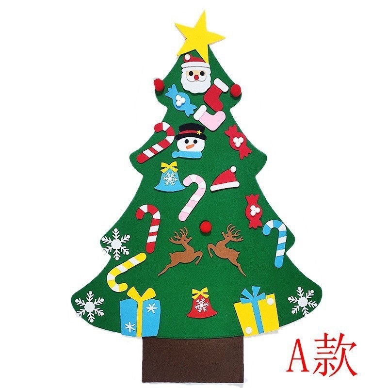 クロスボーダーフェルト DIY クリスマス装飾新しい子供のおもちゃペンダントクリスマスギフトフェルトクリスマスツリー|undefined