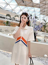 深圳南油高端女装欧美精品新款撞色简约时髦休闲运动风减龄连衣裙