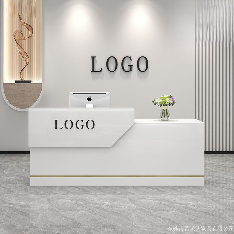 Cashier counter, bar counter, small clothing store, beauty salon, barber shop, counter table, company reception desk, simple design