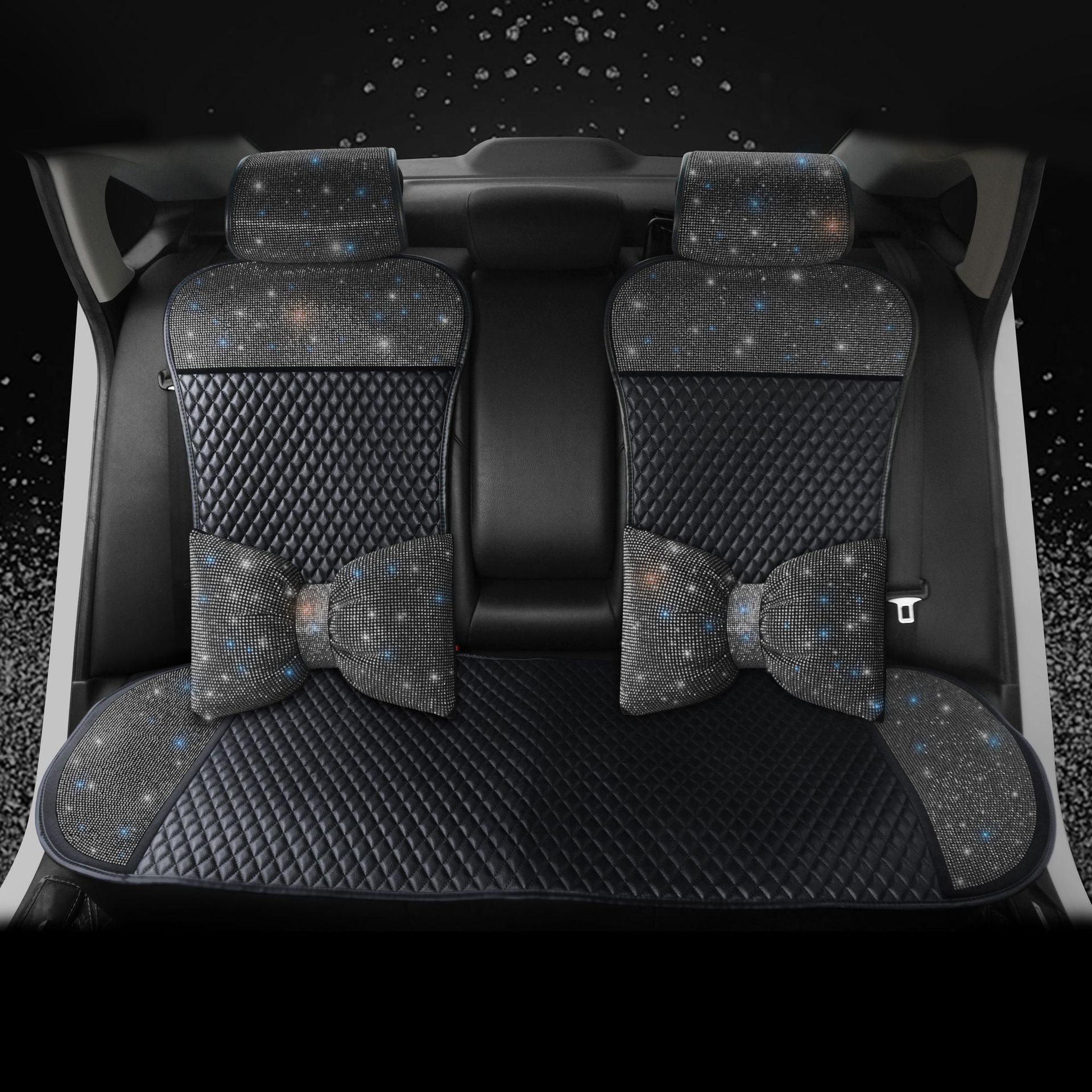 Universal Car Seat Cushion Leather Diamond-Encrusted Car Seat Cover Dropshipping Universal Model for All Seasons Cross-Border E-Commerce