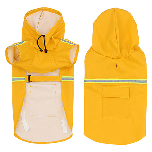 Cross-border new pet raincoat dog poncho cloak style reflective big dog clothes dog raincoat pet supplies wholesale