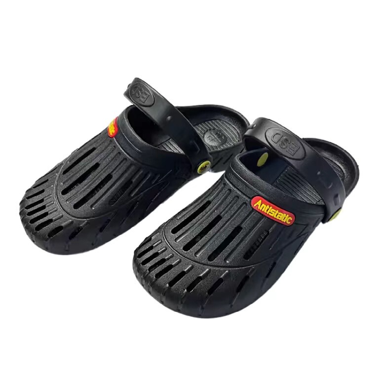 Anti-Static Mesh Toe Cap Closed-Toe Spu Soft Protective Non-Slip Food and Drug Cleanroom Breathable Sandals