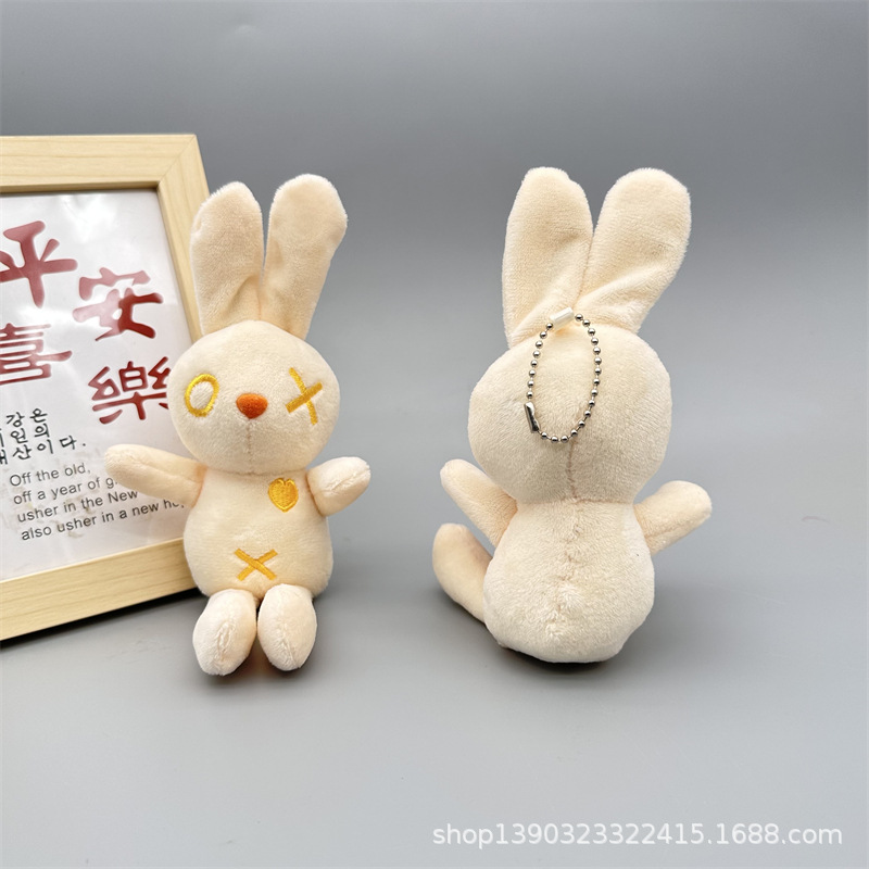 Llavero colgante de peluche de conejo OX, lindo y creativo, de celebridad de internet, accesorios para bolsos de pareja, venta al por mayor