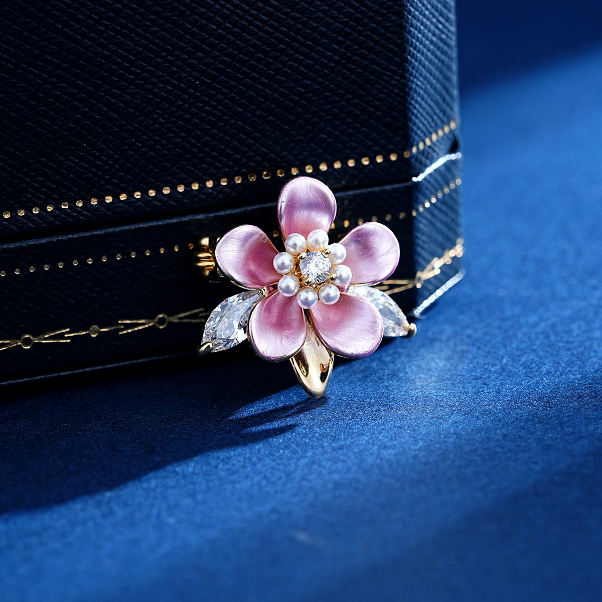 Purple Camellia Pearl Enamel Brooch For Women Elegant Accessory_voghion.com