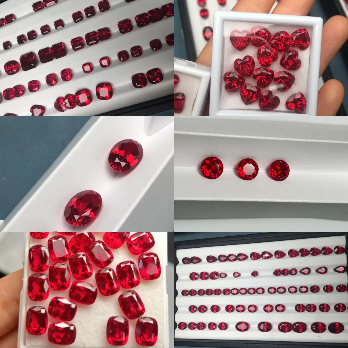 水热法培育红宝石 现货批发 人工合成晶体培育鸽血红宝石首饰裸石