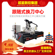 CNC智能雕刻机台式大型木工侧孔机器直排数控开料机全自动木雕机