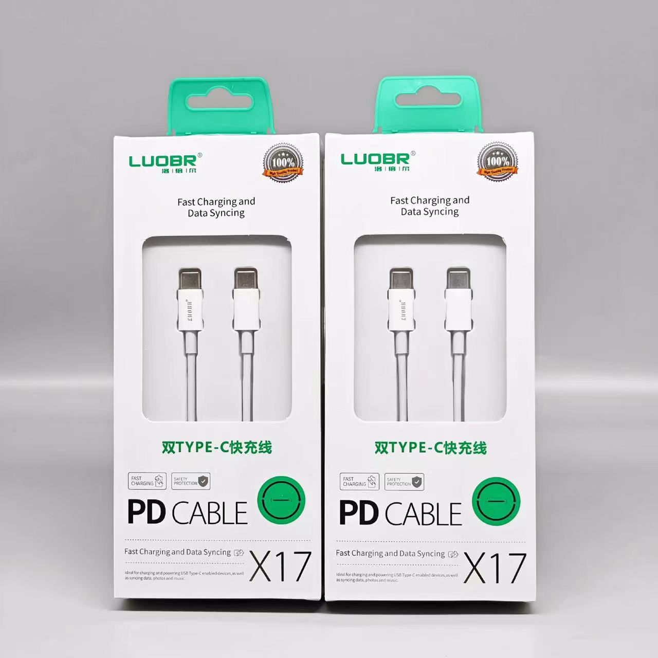 双头type-c数据线双pd快充线适用萍果华为小米荣耀tpc车充笔记本