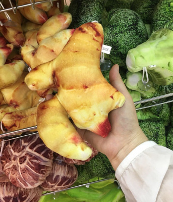 シミュレーション果物野菜玩具子供遊園地玩具焼き鳥ソーセージ焼き鳥ぬいぐるみ卸売りトランペット|undefined