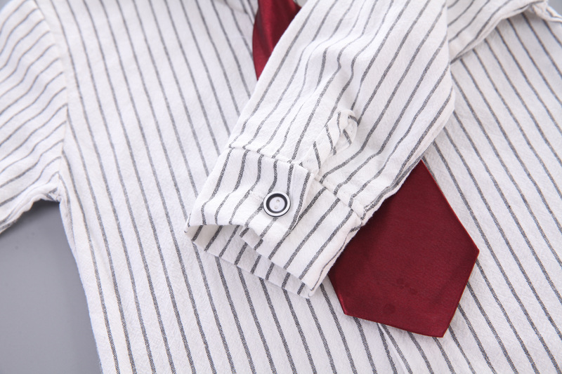 Abito da bambino, cravatta da ragazzo, abito da uomo, pantaloni a maniche lunghe autunnali e invernali, set da quattro pezzi_voghion.com