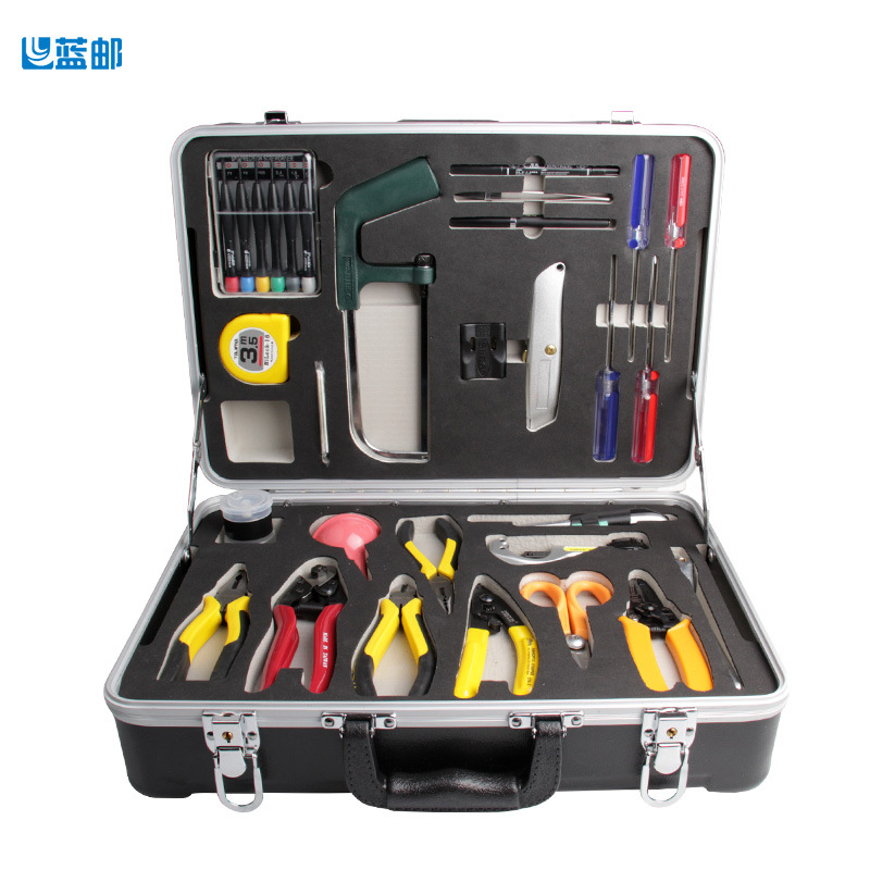 蓝邮光缆施工工具箱光纤熔接机配套米勒钳工具维修光纤工具箱6400