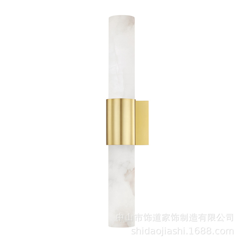 Modern Minimalist All Copper Gypsum Wall Lamp Bedroom Stair Wall Living Room Hall Creative Designer Wall Lamp