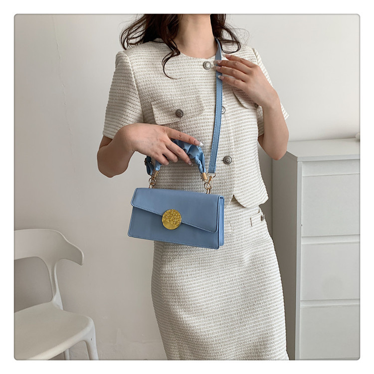 262g Weight Magnetic Buckle Closure Type Single Shoulder Strap Strap Type Crossbody Bag Bags Type Casual, Holiday Occasion Pu Leather Material Solid Color Pattern All Seasons Season Women's Gender Streetwear Style Square Shape Medium Size Women's Medium Pu Leather Solid Color Streetwear Square Magnetic Buckle Crossbody Bag 7